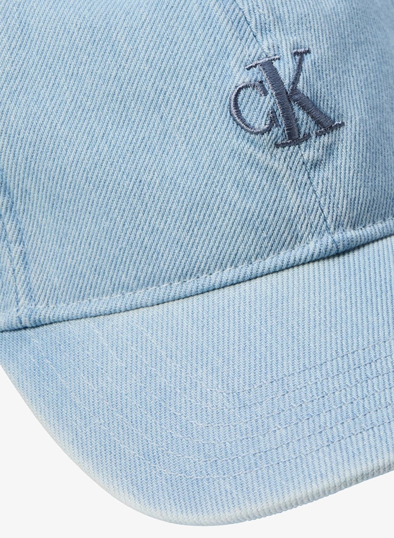 Calvin Klein Jeans Monogram Embroidery Denim Baseball Cap - Image 3